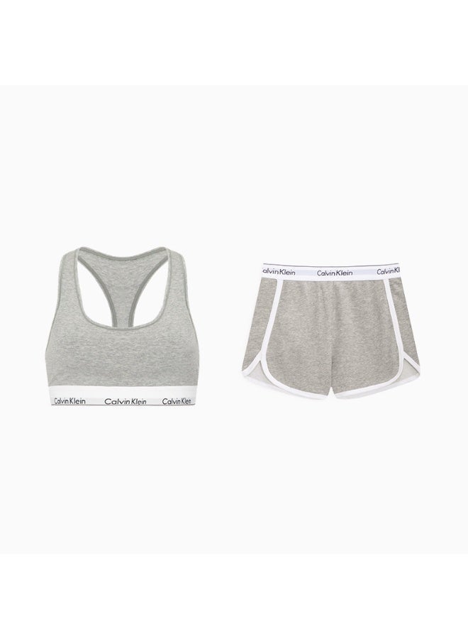 Calvin Klein Performance Women's 3-Piece Sports Set (Bra + Hot Shorts + panty ) – Comfortable Stretch Cotton Fabric – Ideal for Sports and Everyday Wear – Size M - Image 4